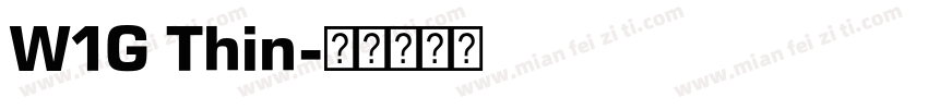 W1G Thin字体转换